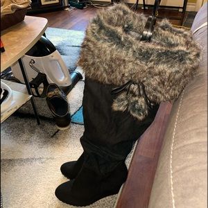 justfab wedge boots